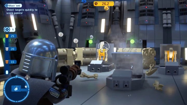 The trial is about shooting down as many droids as possible within 30 seconds - LEGO Skywalker Saga: Capital Ships - trials, walkthrough - LEGO Skywalker Saga: Trials - LEGO Skywalker Saga Guide
