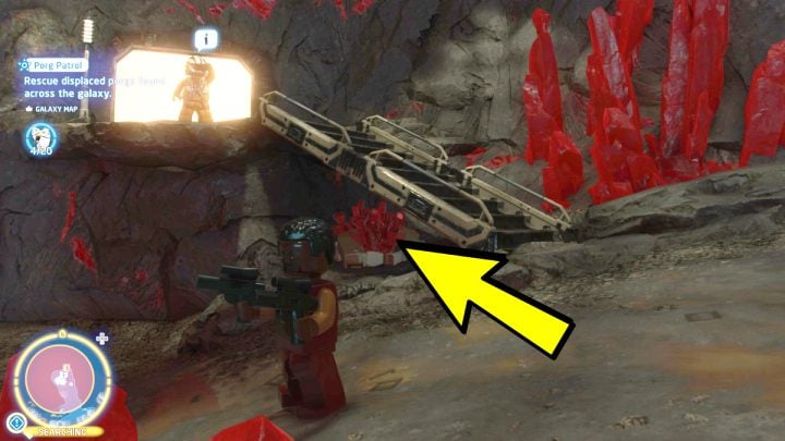 The porg is under the stairs - LEGO Skywalker Saga: Porg Patrol - walkthrough - LEGO Skywalker Saga: Challenges - LEGO Skywalker Saga Guide