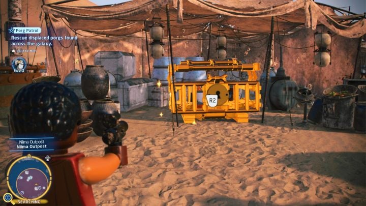 The porg is in a golden crate - LEGO Skywalker Saga: Porg Patrol - walkthrough - LEGO Skywalker Saga: Challenges - LEGO Skywalker Saga Guide