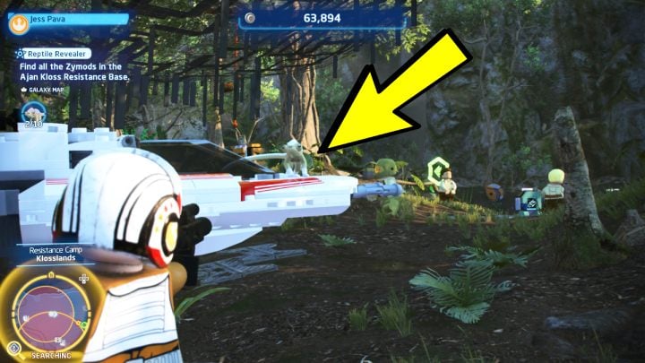 There's a white chameleon on a ship underneath the net - LEGO Skywalker Saga: Reptile Revealer - walkthrough - LEGO Skywalker Saga: Challenges - LEGO Skywalker Saga Guide