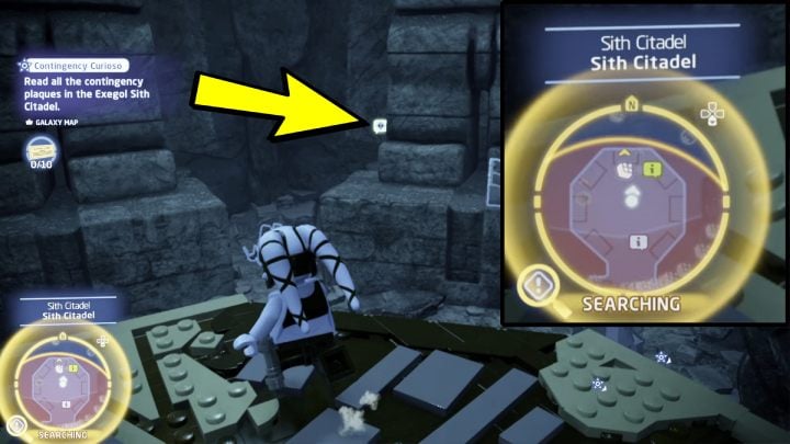 The Contingency Curioso challenge requires you to find and read 10 plaques in the Sith Citadel on Exegol - LEGO Skywalker Saga: Contingency Curioso - walkthrough - LEGO Skywalker Saga: Challenges - LEGO Skywalker Saga Guide