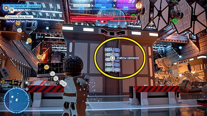 Get rid of the turret operator - LEGO Skywalker Saga: Captain Phasma, Episode 8 - boss, how to defeat? - LEGO Skywalker Saga: Bosses - LEGO Skywalker Saga Guide