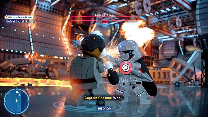 Captain Phasma will take damage for the ninth time - LEGO Skywalker Saga: Captain Phasma, Episode 8 - boss, how to defeat? - LEGO Skywalker Saga: Bosses - LEGO Skywalker Saga Guide