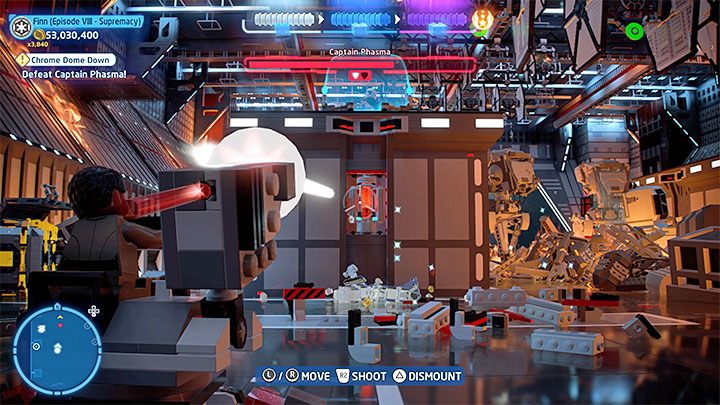You can now proceed to manning the cannon - LEGO Skywalker Saga: Chrome Dome Down - walkthrough - LEGO Skywalker Saga: Episode 8 - The Last Jedi - LEGO Skywalker Saga Guide