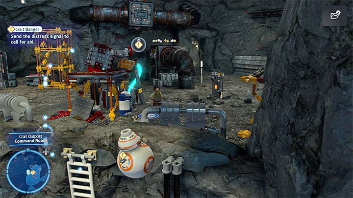 The next task is to help BB-8 reach the higher part of the outpost (as the droid cannot use ladders) - LEGO Skywalker Saga: Ground A-salt - walkthrough - LEGO Skywalker Saga: Episode 8 - The Last Jedi - LEGO Skywalker Saga Guide