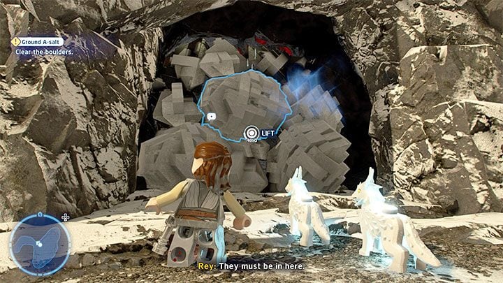All paths converge in the same place at the end of the caves - LEGO Skywalker Saga: Ground A-salt - walkthrough - LEGO Skywalker Saga: Episode 8 - The Last Jedi - LEGO Skywalker Saga Guide