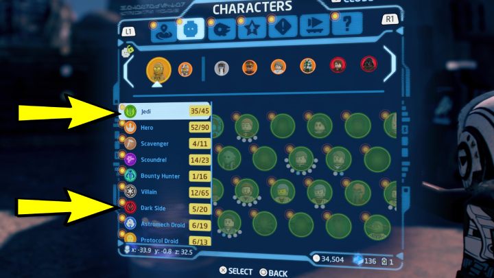 You can use the Force when controlling a Jedi or a Sith - LEGO Skywalker Saga: Jedi powers - actions - LEGO Skywalker Saga: Basics - LEGO Skywalker Saga Guide