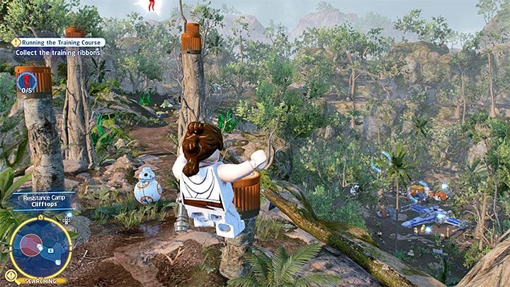 After completing the first mission of Episode 9, you'll find yourself in the Resistance Camp, and while controlling Rey, you'll need to complete the training course - LEGO Skywalker Saga: They Fly Now - walkthrough - LEGO Skywalker Saga: Episode 9 - The Rise of Skywalker - LEGO Skywalker Saga Guide
