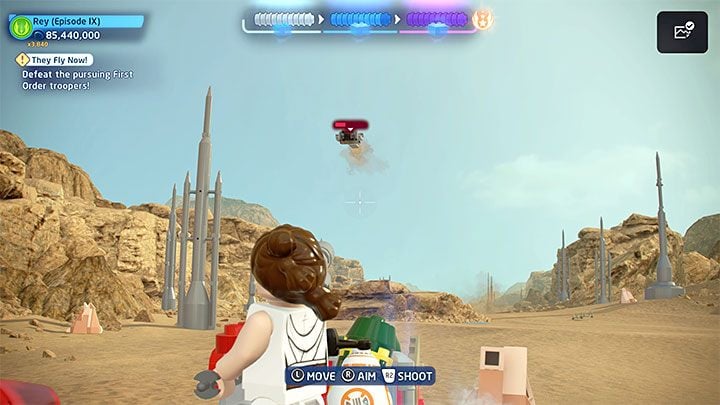 There are 3 challenges appearing in this level - LEGO Skywalker Saga: They Fly Now - walkthrough - LEGO Skywalker Saga: Episode 9 - The Rise of Skywalker - LEGO Skywalker Saga Guide