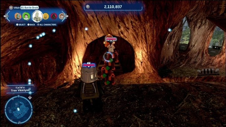 This Kyber brick is hidden behind the door in one of the trees - LEGO Skywalker Saga: Kachirho - list of puzzles - LEGO Skywalker Saga: Kashyyyk - LEGO Skywalker Saga Guide
