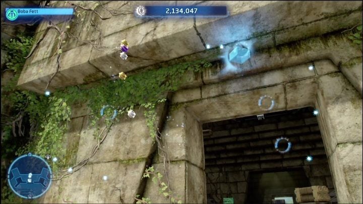 The brick is above one of the entrances - LEGO Skywalker Saga: Great Temple - list of all puzzles - LEGO Skywalker Saga: The space of Yavin 4 - LEGO Skywalker Saga Guide