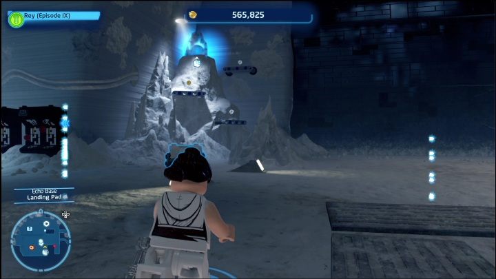 The first brick is on the landing site, in the eastern part of the region - LEGO Skywalker Saga: Echo Base - list of all puzzles - LEGO Skywalker Saga: Hoth - LEGO Skywalker Saga Guide