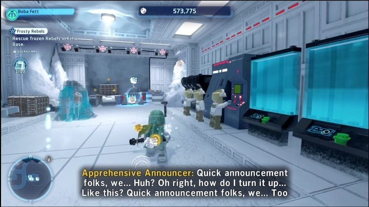 This brick is in the eastern part of the map - LEGO Skywalker Saga: Echo Base - list of all puzzles - LEGO Skywalker Saga: Hoth - LEGO Skywalker Saga Guide
