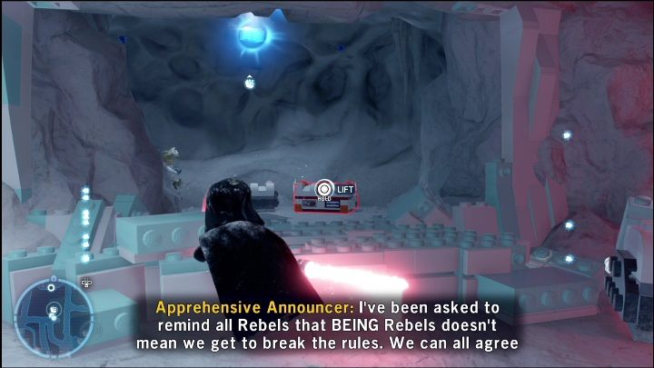 You must destroy the wall blocking the way inside the room - LEGO Skywalker Saga: Echo Base - list of all puzzles - LEGO Skywalker Saga: Hoth - LEGO Skywalker Saga Guide