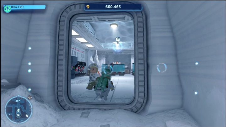 This brick is under the ceiling in the southern part of the area - LEGO Skywalker Saga: Echo Base - list of all puzzles - LEGO Skywalker Saga: Hoth - LEGO Skywalker Saga Guide