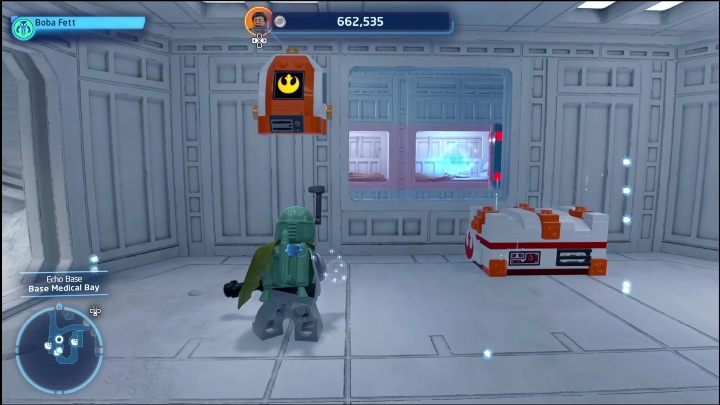 This brick is blocked off in the sleeping barracks, in the southern part of the area - LEGO Skywalker Saga: Echo Base - list of all puzzles - LEGO Skywalker Saga: Hoth - LEGO Skywalker Saga Guide
