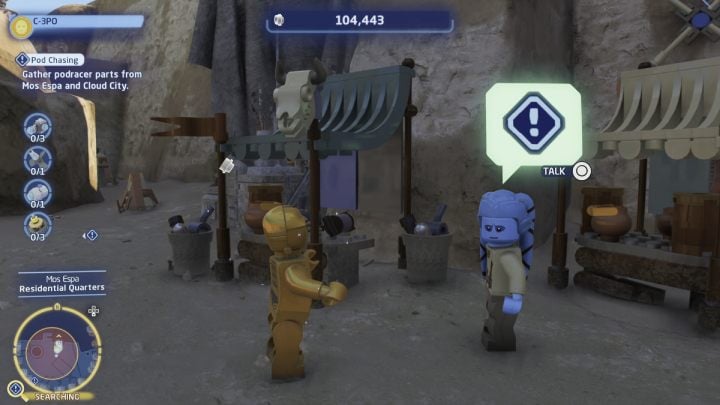 Head to Mos Espa on Tatooine and follow the quest marker to meet the trader at the stall - LEGO Skywalker Saga: Pod Chasing - walkthrough - LEGO Skywalker Saga: Endor - the ewok village - LEGO Skywalker Saga Guide