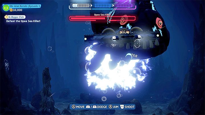 The entire level tasks you with escaping from giant sea monsters - LEGO Skywalker Saga: A Bigger Fish - walkthrough - LEGO Skywalker Saga: Episode 1 - The Phantom Menace - LEGO Skywalker Saga Guide