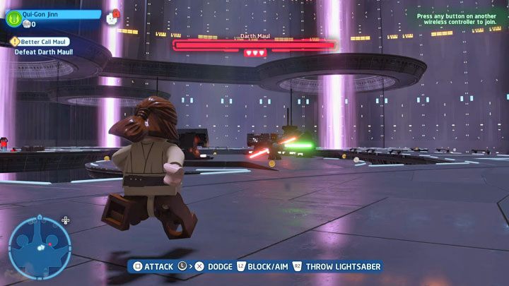 Ultimately, you have to deprive Darth Maul of a large health bar four times and subsequent fights with him will be separated by other scenes - LEGO Skywalker Saga: Better Call Maul - walkthrough - LEGO Skywalker Saga: Episode 1 - The Phantom Menace - LEGO Skywalker Saga Guide