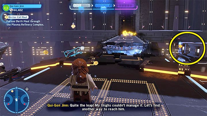 An alternative way of dealing with electricity is to focus on the crates that can be moved with the Force (the picture above) - LEGO Skywalker Saga: Better Call Maul - walkthrough - LEGO Skywalker Saga: Episode 1 - The Phantom Menace - LEGO Skywalker Saga Guide