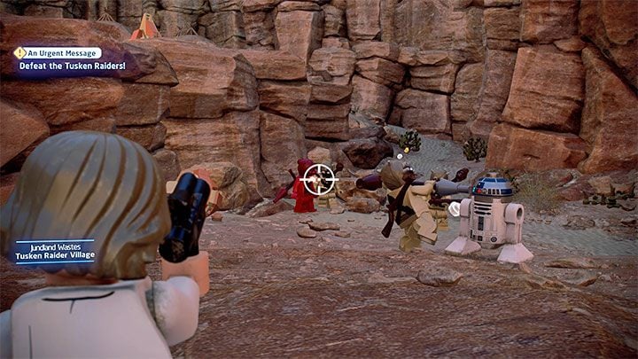 For the next mission objective, you have to follow R2-D2 - LEGO Skywalker Saga: Hunk of Junk - walkthrough - LEGO Skywalker Saga: Episode 4 - A New Hope - LEGO Skywalker Saga Guide