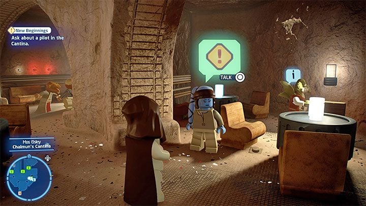 Continue travelling to the canteen - LEGO Skywalker Saga: Hunk of Junk - walkthrough - LEGO Skywalker Saga: Episode 4 - A New Hope - LEGO Skywalker Saga Guide