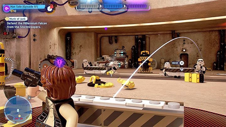 The first fight with the Stormtroopers takes place at the beginning of the mission - LEGO Skywalker Saga: Hunk of Junk - walkthrough - LEGO Skywalker Saga: Episode 4 - A New Hope - LEGO Skywalker Saga Guide