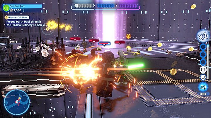 Keep weakening Darth Maul until he depletes his first health bar - LEGO Skywalker Saga: Darth Maul - boss, how to beat? - LEGO Skywalker Saga: Bosses - LEGO Skywalker Saga Guide