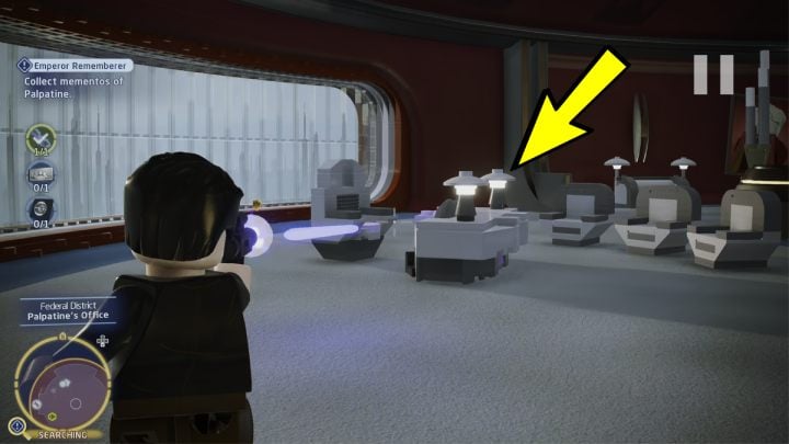 Go to the Federal District on Coruscant and take a taxi to the senate building - LEGO Skywalker Saga: Emperor Rememberer - walkthrough - LEGO Skywalker Saga: Exegol - Sith Citadel - LEGO Skywalker Saga Guide