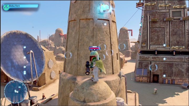 This collectible is on top of a tower - LEGO Star Wars The Skywalker Saga: Mos Eisley - list of all puzzles - LEGO Skywalker Saga: Tatooine - LEGO Skywalker Saga Guide