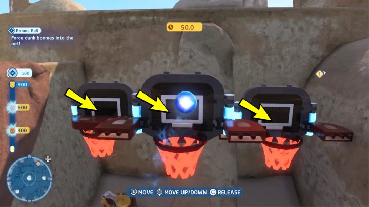 Use the Jedi Force to pick up the ball and throw it into one of the floating baskets - LEGO Skywalker Saga: Bantha Banter - walkthrough - LEGO Skywalker Saga: Trials - LEGO Skywalker Saga Guide