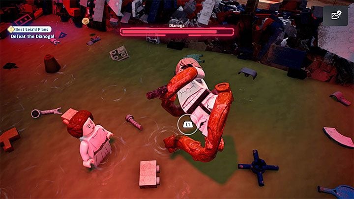 The boss will try to catch the heroes - LEGO Skywalker Saga: Best Leiad Plans - walkthrough - LEGO Skywalker Saga: Episode 4 - A New Hope - LEGO Skywalker Saga Guide