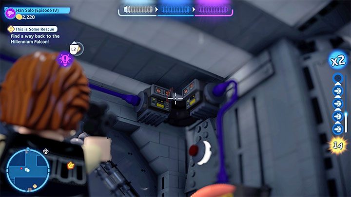 In the first part of the stage, the playable heroes will be Han Solo and Chewbacca - LEGO Skywalker Saga: This is Some Rescue - walkthrough - LEGO Skywalker Saga: Episode 4 - A New Hope - LEGO Skywalker Saga Guide
