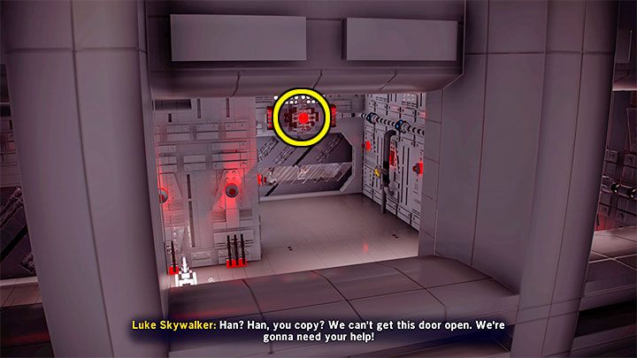 The second method is to stand at one of the openings through which you can see the closed door - LEGO Skywalker Saga: This is Some Rescue - walkthrough - LEGO Skywalker Saga: Episode 4 - A New Hope - LEGO Skywalker Saga Guide