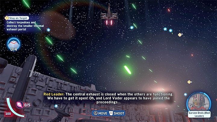 The second part of the mission takes place in a larger area where you can fly freely - LEGO Skywalker Saga: Stay on Target - walkthrough - LEGO Skywalker Saga: Episode 4 - A New Hope - LEGO Skywalker Saga Guide