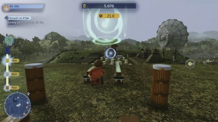 To complete the trial, you have to pass all 16 gates as quickly as possible - LEGO Skywalker Saga: DQar - trials, walkthrough - LEGO Skywalker Saga: Trials - LEGO Skywalker Saga Guide