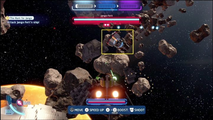 When fighting in outer space, you can destroy the elements that will give you another part for the minikit - LEGO Skywalker Saga: Attack of the Clones - collectibles and rewards, list of all - LEGO Skywalker Saga: Minikits - LEGO Skywalker Saga Guide