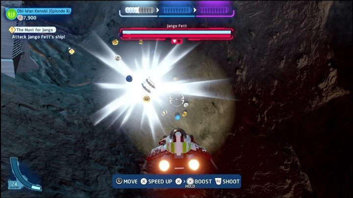 Another part of the minikit can be found in the asteroid, on its right side - LEGO Skywalker Saga: Attack of the Clones - collectibles and rewards, list of all - LEGO Skywalker Saga: Minikits - LEGO Skywalker Saga Guide