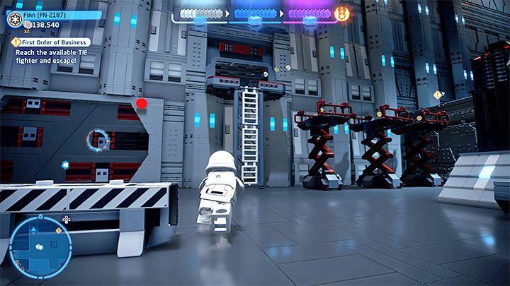 Additional information - There is also an alternative path in the hangar that starts in the place presented in the picture above - LEGO Skywalker Saga: First Order of Business - walkthrough - LEGO Skywalker Saga: Episode 7 - The Force Awakens - LEGO Skywalker Saga Guide