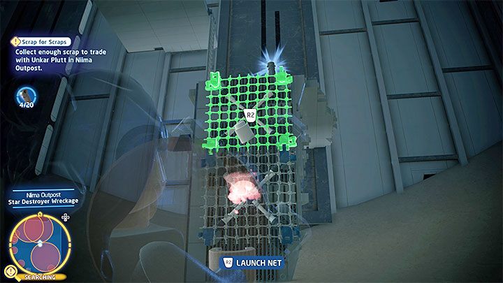 The first gadget you create will be the Net Launcher - LEGO Skywalker Saga: Low Flying Garbage - walkthrough - LEGO Skywalker Saga: Episode 7 - The Force Awakens - LEGO Skywalker Saga Guide