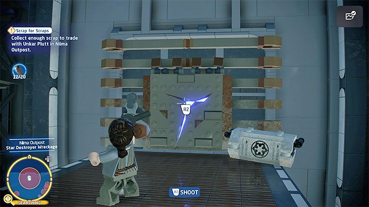 Glide to the next platform where you will find the last terminal - LEGO Skywalker Saga: Low Flying Garbage - walkthrough - LEGO Skywalker Saga: Episode 7 - The Force Awakens - LEGO Skywalker Saga Guide