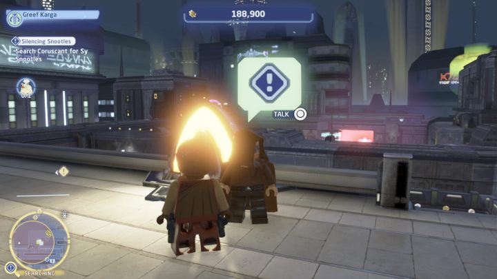 Use fast travel and fly to the Uscru district on Coruscant - LEGO Skywalker Saga: Silencing Snootles - walkthrough - LEGO Skywalker Saga: Cantonica - Canto Bight - LEGO Skywalker Saga Guide