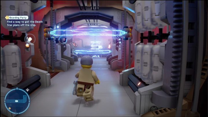 To get to the next part, you have to open the door with Jedi force - LEGO Skywalker Saga: A New Hope - list of collectibles and rewards - LEGO Skywalker Saga: Minikits - LEGO Skywalker Saga Guide