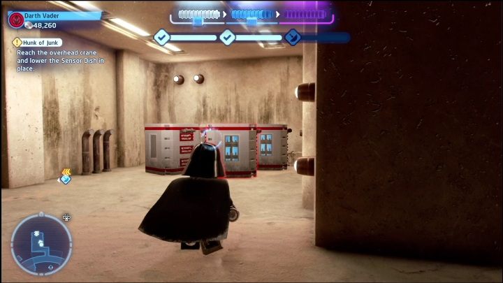 The next part can be found on the upper floor (after unlocking the elevator during the main story) - LEGO Skywalker Saga: A New Hope - list of collectibles and rewards - LEGO Skywalker Saga: Minikits - LEGO Skywalker Saga Guide