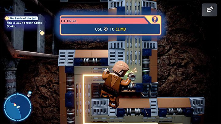 Getting rid of the pipes will let you stick to the wall with your lightsaber and climb up to the boss - LEGO Skywalker Saga: The Battle of the Jedi - walkthrough - LEGO Skywalker Saga: Episode 2 - Attack of the Clones - LEGO Skywalker Saga Guide
