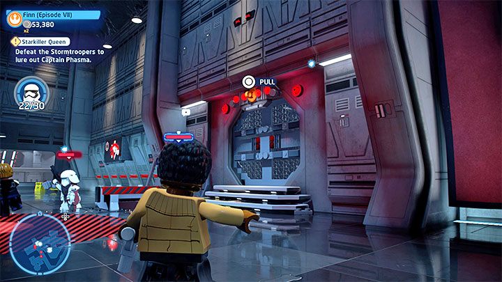 This level begins with a large battle during which you have to defeat 30 regular enemies - LEGO Skywalker Saga: Starkiller Queen - walkthrough - LEGO Skywalker Saga: Episode 7 - The Force Awakens - LEGO Skywalker Saga Guide