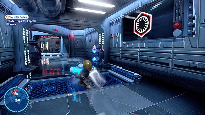 Quickly pick up the power source and move away from Phasma - LEGO Skywalker Saga: Starkiller Queen - walkthrough - LEGO Skywalker Saga: Episode 7 - The Force Awakens - LEGO Skywalker Saga Guide