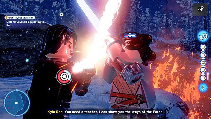 You have to get to the place where the third part of the fight with Kylo Ren will take place, but before you attack the boss, better get rid of the new mobs - LEGO Skywalker Saga: Kylo Ren - boss, how to beat? - LEGO Skywalker Saga: Bosses - LEGO Skywalker Saga Guide