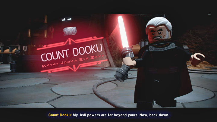 The first encounter with Count Dooku takes place at the end of The Battle of the Jedi level in Episode 2 - LEGO Skywalker Saga: Count Dooku in Episode 2 - boss, how to beat? - LEGO Skywalker Saga: Bosses - LEGO Skywalker Saga Guide