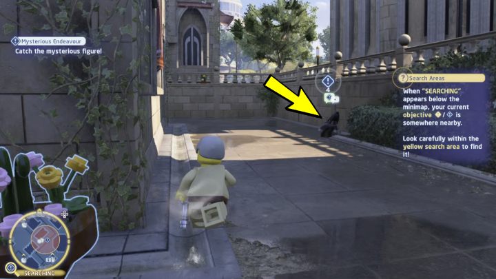 The character you are looking for will be hiding behind the building to the southeast of the droid that gave you the task - LEGO Skywalker Saga: Mysterious Endeavor - walkthrough - LEGO Skywalker Saga: Naboo - Theed - LEGO Skywalker Saga Guide